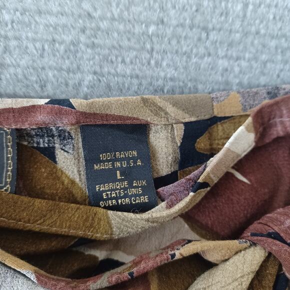 VTG Y2K Express Wrap Skirt Women L Brown Dark Floral Mini Femme Fairy Beach 90s - Picture 4 of 7